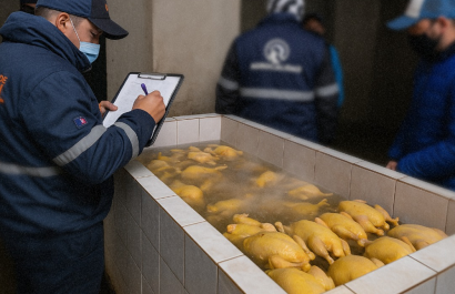 Pollos inyectados con agua en camal clandestino de Quito: peligro para la salud