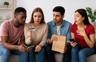 La conexión entre deudas y compras emocionales preocupa a expertos. FOTO: Inteligencia Artificial (ChatGPT).