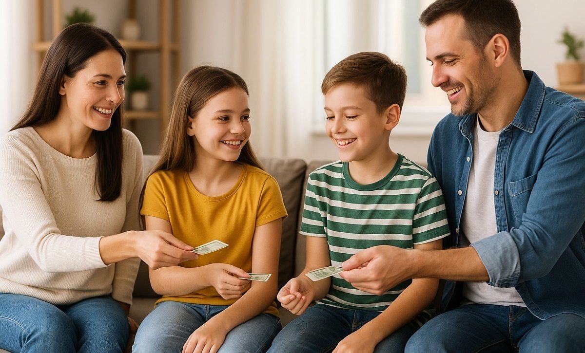 Aunque la mesada es una herramienta valiosa para enseñar responsabilidad, su efectividad depende de la guía parental. FOTO: Inteligencia Artificial (Chatgpt).