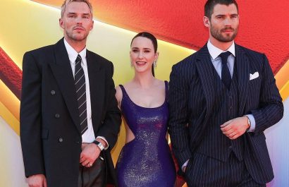 El actor Nicholas Hoult junto a los protagonistas de Superman, David Corenswet y Rachel Brosnahan. FOTO: nicholashoult (Instagram).
