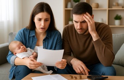 Los gastos invisibles del primer hijo sorprenden a muchas parejas. FOTO: Inteligencia Artificla (ChatGPT).