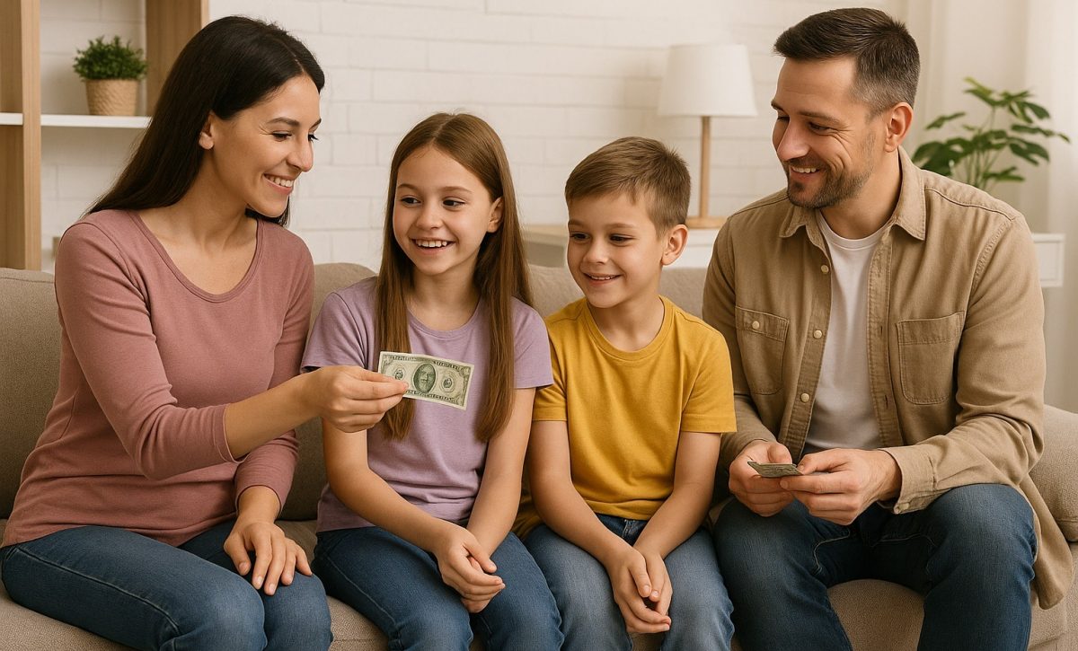 Enseñar a planificar la mesada prepara a los niños para enfrentar, de manera ordenada y consciente, los desafíos económicos del futuro. FOTO: Inteligencia Artificial (ChatGPT).