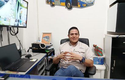 Daniel García, presidente de la Federación de Transporte Urbano de Manta (FETUM).