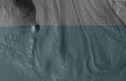 Los glaciares de Marte están compuestos en más de un 80% de hielo puro. FOTO: Europa Press.