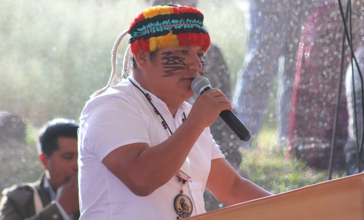Marlon Vargas se convirtió en el nuevo presidente de la Conaie. FOTO: @CONAIE_Ecuador.