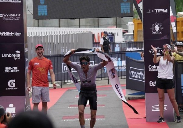 Armando Matute en el 2023 cuando ganó el Ironman 70.3.