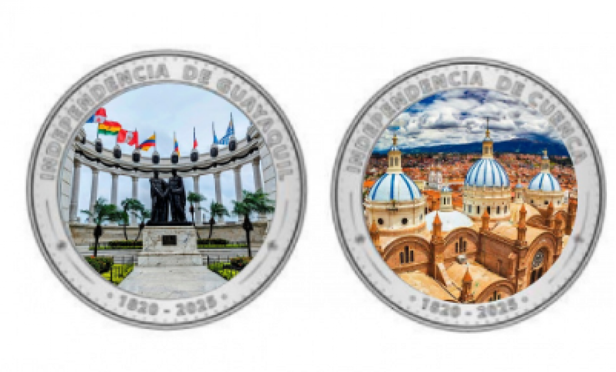 El Banco Central de Ecuador encargará 1.500 monedas de plata a España para conmemorar las independencias de Guayaquil y Cuenca.