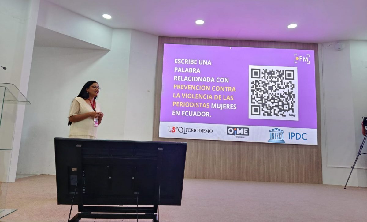 El informe Periodismo en Violeta fue presentado la semana anterior en Manta, donde se analizó las desigualdades de las mujeres en el periodismo ecuatoriano entre 2020 y 2024.