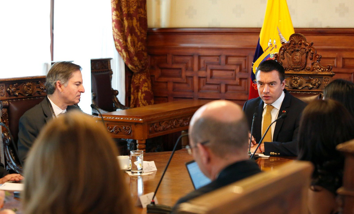Noboa refuerza relaciones con organismos financieros internacionales para fortalecer economía y desarrollo social