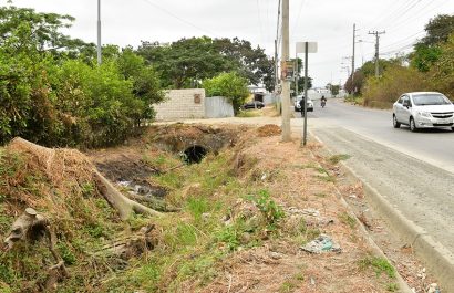 Las primeras obras pluviales arrancaron en la intersección de la Av. Gustavo Noboa con la Vía a Daule.