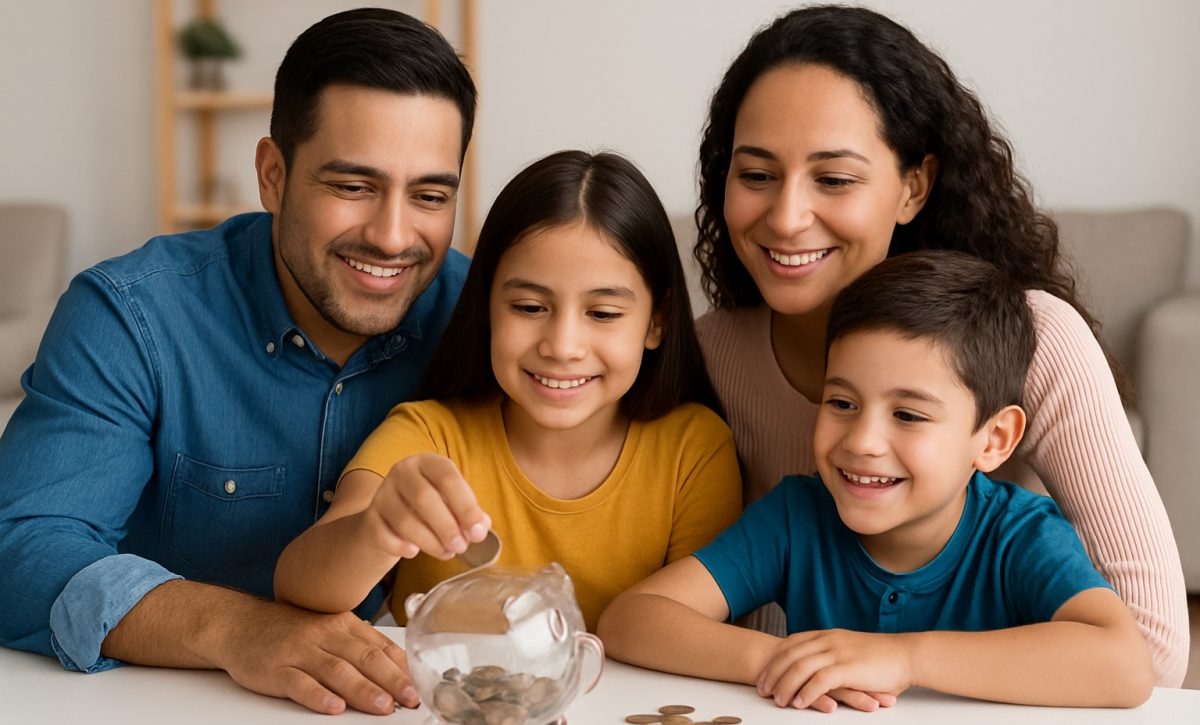 Ahorro familiar: el porcentaje ideal del ingreso que los padres deben reservar cada mes. FOTO: Inteligencia Artificial (ChatGPT).