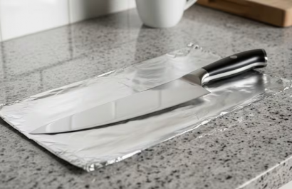 ¿Cuchillo sin filo? Este truco con papel aluminio puede salvar tu cocina