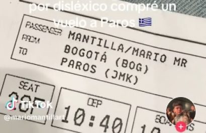 Compró boleto a Paros en vez de París y se volvió viral en TikTok