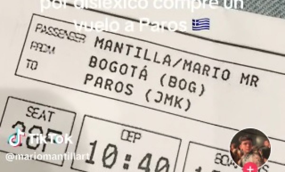 Compró boleto a Paros en vez de París y se volvió viral en TikTok