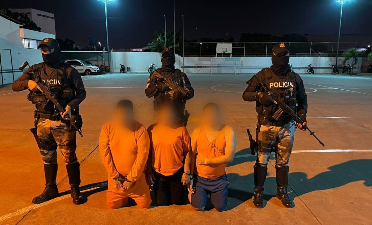 Dos de los tres detenidos cumplen condenas en la cárcel El Rodeo de Portoviejo.