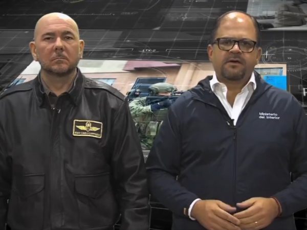 El ministro de Defensa, Gian Carlo Loffredo, y el de Interior, John Reimberg. FOTO: Captura de pantalla.