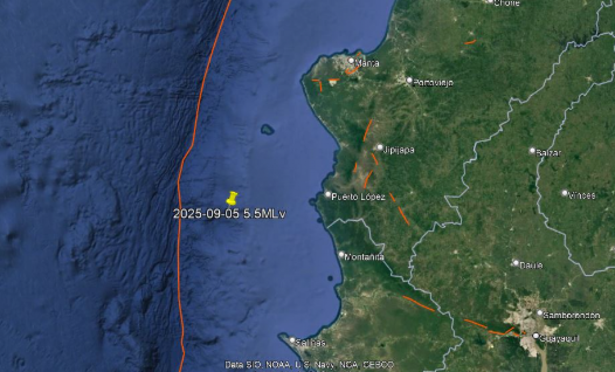 Fuerte sismo sacude costa de Ecuador: esto se sabe del movimiento frente a Puerto López