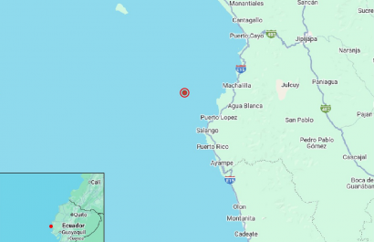Cinco sismos sacuden el litoral de Puerto López este 15 de septiembre