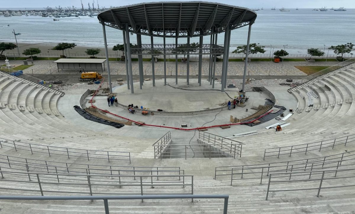 La construcción del Parque Centenario Agustín Intriago aún no está concluida.