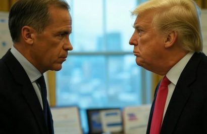 Imagen de Donald Trump y Mark Carney, generada con inteligencia artificial