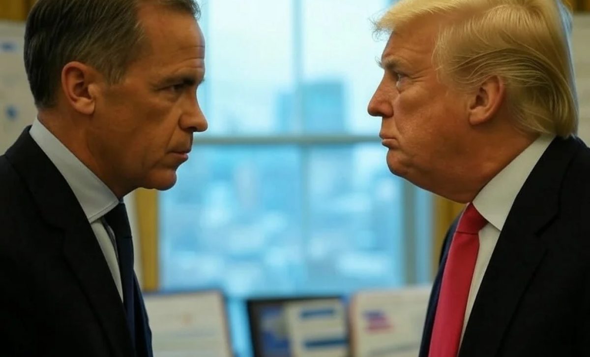 Imagen de Donald Trump y Mark Carney, generada con inteligencia artificial