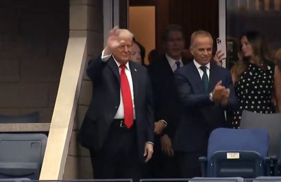 Donald Trump, presidente de EE. UU. en el US Open.