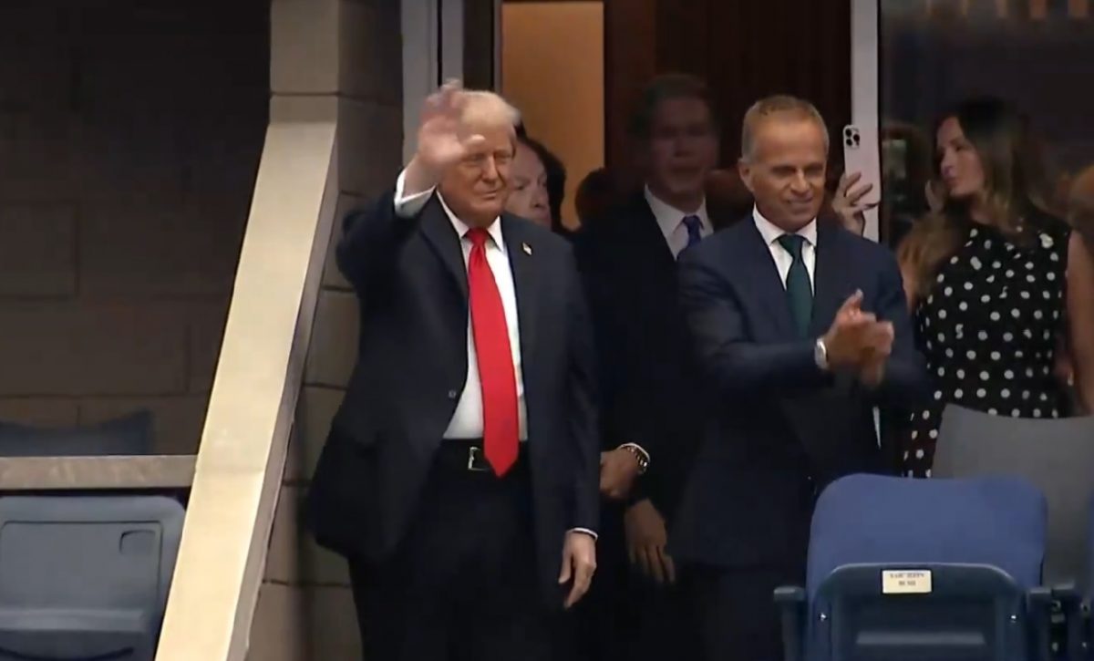 Donald Trump, presidente de EE. UU. en el US Open.