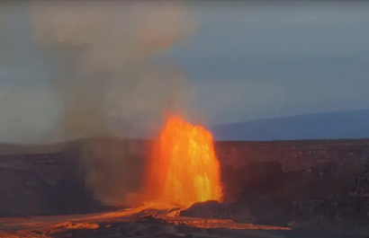 Kilauea registra nueva actividad eruptiva en el cráter Halemaumau